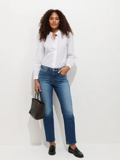 Alex Mill Chantilly Ruffled Cotton Shirt In White