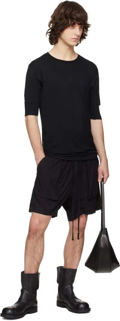 Thom Krom Drawstring Multiple-pocket Shorts In Black