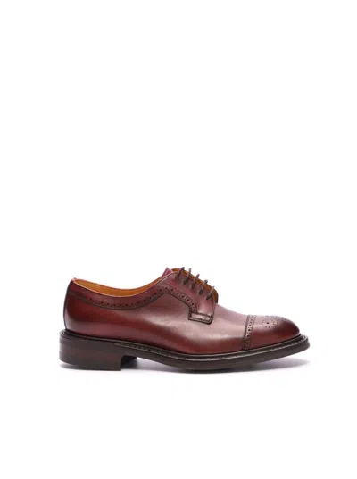 Macian Sophie Derby Shoes In Burgundy