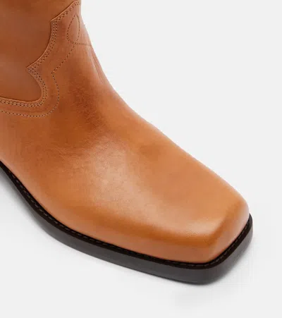 Paris Texas Brown Calf Leather Bos Taurus Lace-up Boots In Multi