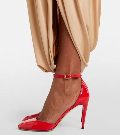 Ferragamo Maily Patent Leather Pumps In Red