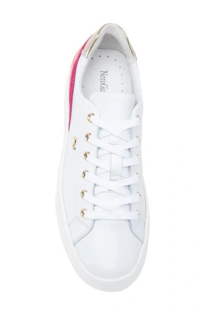 Nerogiardini Retro Stripe Sneaker In White
