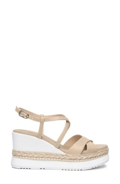 Nerogiardini Ankle Strap Platform Wedge Sandal In Neutral