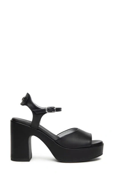 Nerogiardini Ankle Strap Platform Sandal In Black