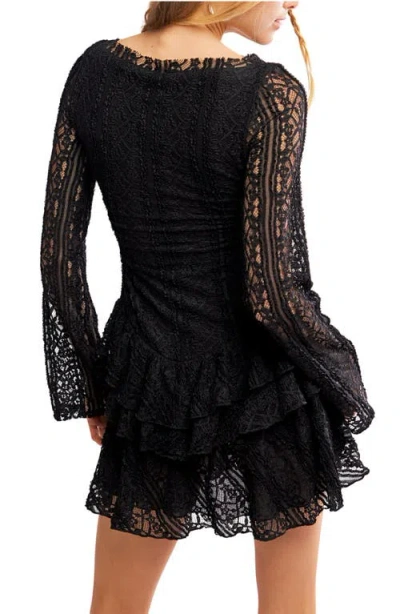 Free People Tabby Lace Midi Dress In Black