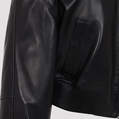 Phoebe Philo Shrunk Bomber In Black