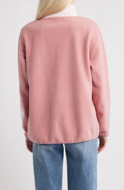 Happy Camp3r Ditsy Daisy Henley Pullover In Pink