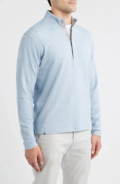 Johnnie-o Ransel Quarter Snap Placket Pullover In Blue