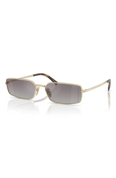 Prada 59mm Rectangular Sunglasses In Gray