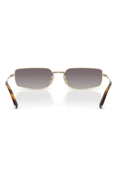 Prada 59mm Rectangular Sunglasses In Gray