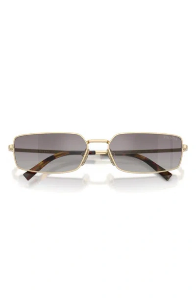 Prada 59mm Rectangular Sunglasses In Gray