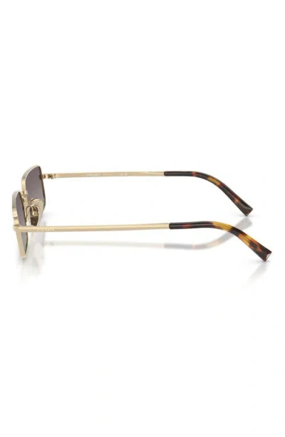 Prada 59mm Rectangular Sunglasses In Gray