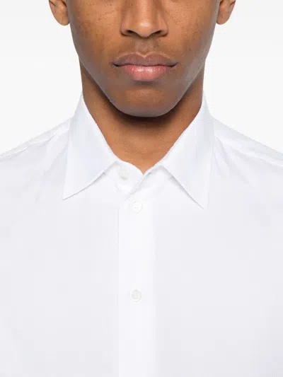 Emporio Armani Casablanca Better Days Multicolor Silk Long Sleeves Shirt In White