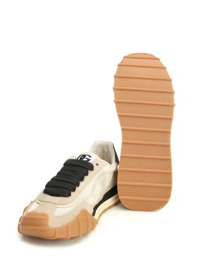 Dolce & Gabbana Dg Athletic Black Low Top Sneakers With Logo Patch On The Tongue And Maxi Logo On The Side In Suede 