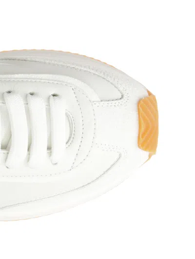 Dolce & Gabbana Men White Low Top Sneakers With Logo Patch On Tongue And Side In Leather Man