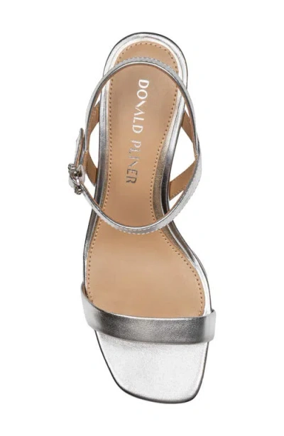 Donald Pliner Block Heel Sandal In Metallic