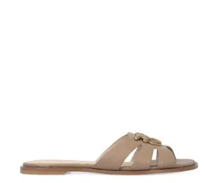 Pinko Flat Shoes Brown In Nude