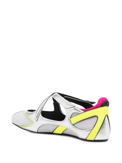 Attico Floor 01 Multicolor Ballet Shoes With Logo On The Side And Cut-out Design In Fabric Woman
