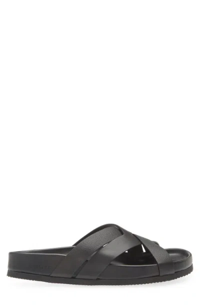 Tom Ford Sandals Open Toe Cross Strap Textured Sole In Black