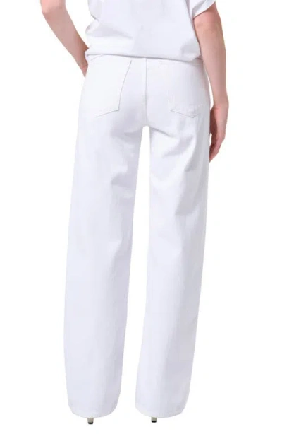 Agolde Arc High Rise Loose Wide Leg Jeans In Chalk White