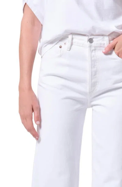 Agolde Arc High Rise Loose Wide Leg Jeans In Chalk White