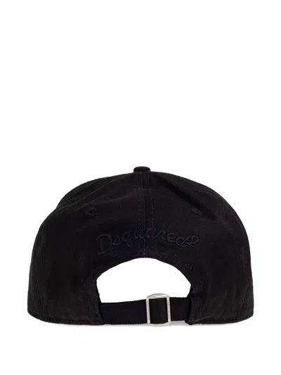 Dsquared2 Distressed Baseball Cap In Black