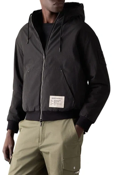 Moose Knuckles Roland Reversible Organic Cotton Jacket In Black