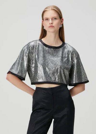 Pcfg Sequin Top In Black