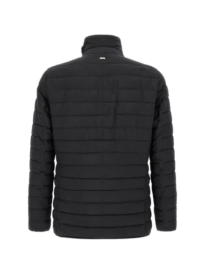 Herno Blue Polyamide Legend Jackets In Black