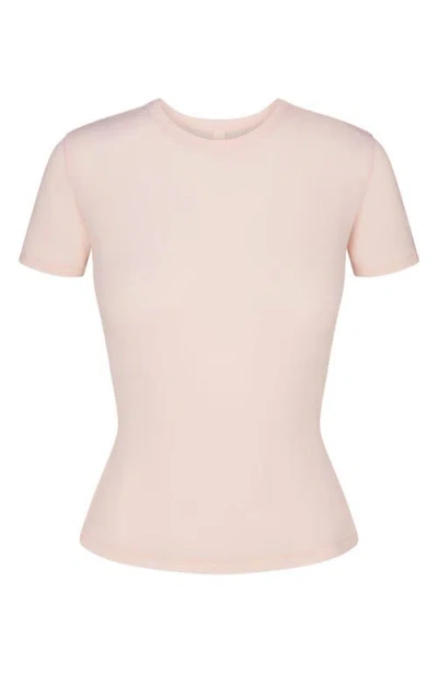 Skims Purple Cotton Jersey T-shirt In Dusk