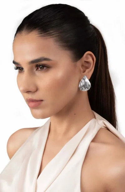 Naveda Zaria Drop Earrings In Silver
