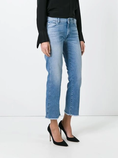 Shop 7 For All Mankind Raw Hem Cropped Jeans