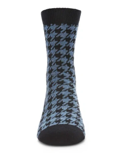 Memoi Houndstooth Crew Sock In Multi