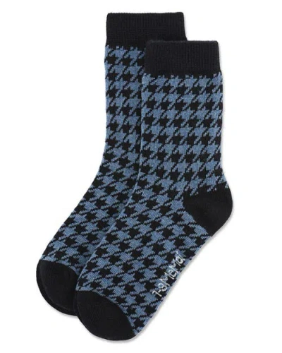 Memoi Houndstooth Crew Sock In Multi