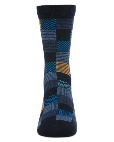 Memoi Checkerboard Crew Sock In Multi
