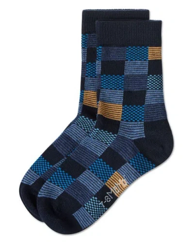 Memoi Checkerboard Crew Sock In Multi