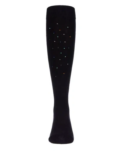 Memoi Multi Stone Knee-high Socks In Black