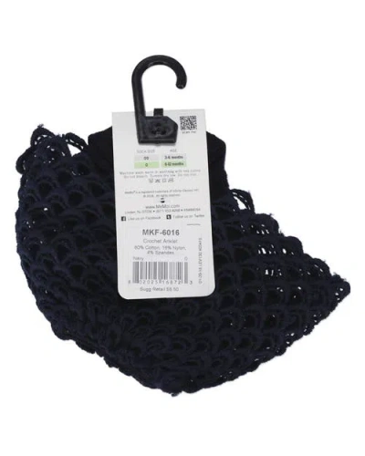Memoi Lacy Loopsy Anklet Sock In Black