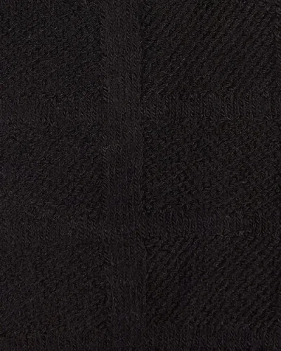 Memoi Solid Plain Crew Socks In Black