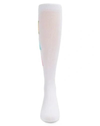 Memoi Camp Rules Knee High Sock In White