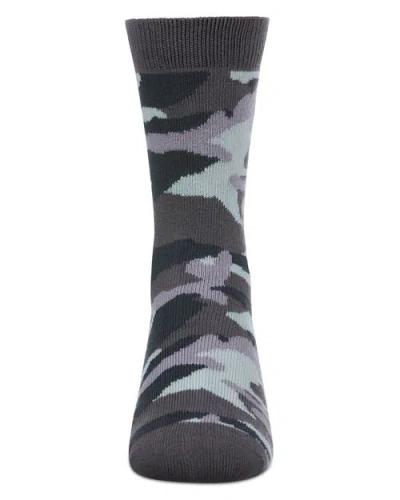 Memoi Camouflage-pattern Crew Socks In Multi