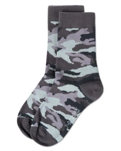 Memoi Camouflage-pattern Crew Socks In Multi