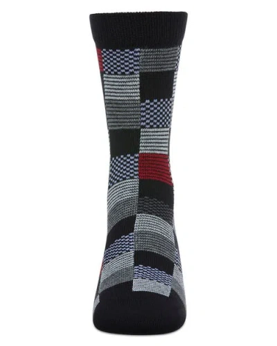 Memoi Checkerboard Crew Sock In Multi