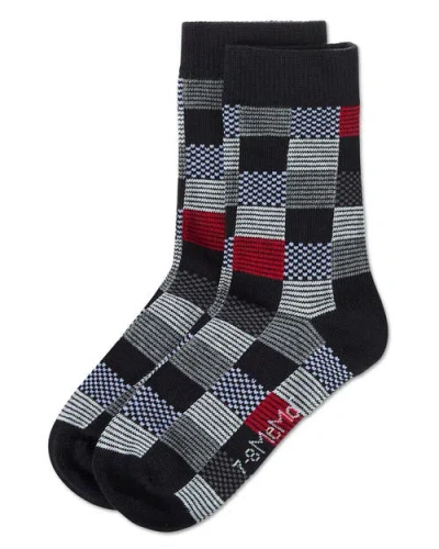 Memoi Checkerboard Crew Sock In Multi