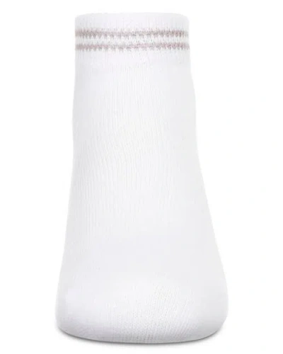 Memoi Ziggy Double Ring Anklet Sock In White
