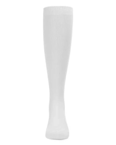 Memoi Soft  Knee High Sock Multiple Solid Colors In White