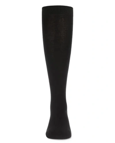 Memoi Soft  Knee High Sock Multiple Solid Colors In Black