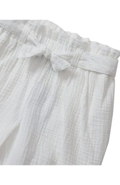 Lands' End Girls Pull On Solid Shorts In White