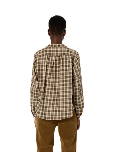 Gerard Darel Aline Checked Blouse In Brown