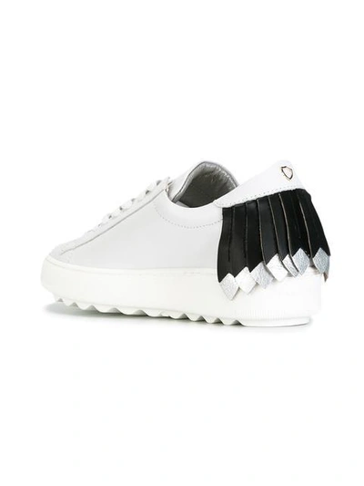 Shop Philippe Model Pleated Detailing Sneakers - White